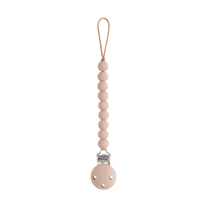 Mushie Silicone Pacifier Clip - Hera - Blush