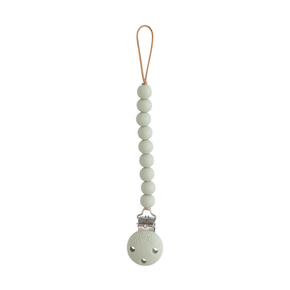 Mushie Silicone Pacifier Clip - Hera - Sage