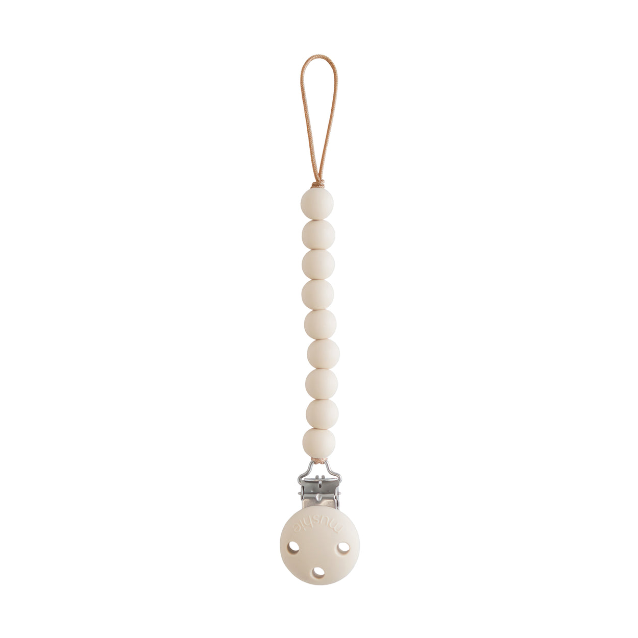 Mushie Silicone Pacifier Clip - Hera - Shifting Sands