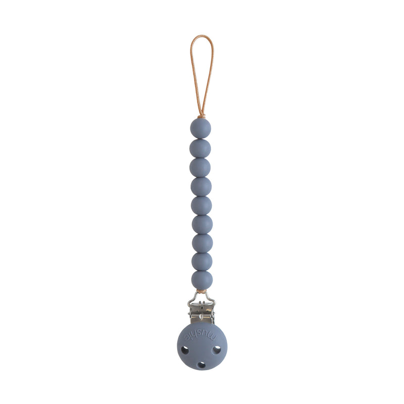 Mushie Silicone Pacifier Clip - Hera - Tradewinds