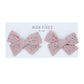 High Fives Eyelet Bow Clips - Piggy Set - Light Mauve