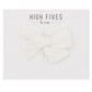 High Fives Eyelet Bow Clip - White