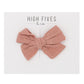 High Fives Swiss Dot Bow Clip - Dusty Rose