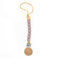 The Baby Cubby Wood Top Silicone Beaded Pacifier Clip - Lilac