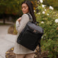 Woman wearing Azaria La Mere Grand - Vintage Black with Antique Gold