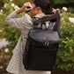 Woman wearing Azaria La Mere Grand - Vintage Black with Antique Gold