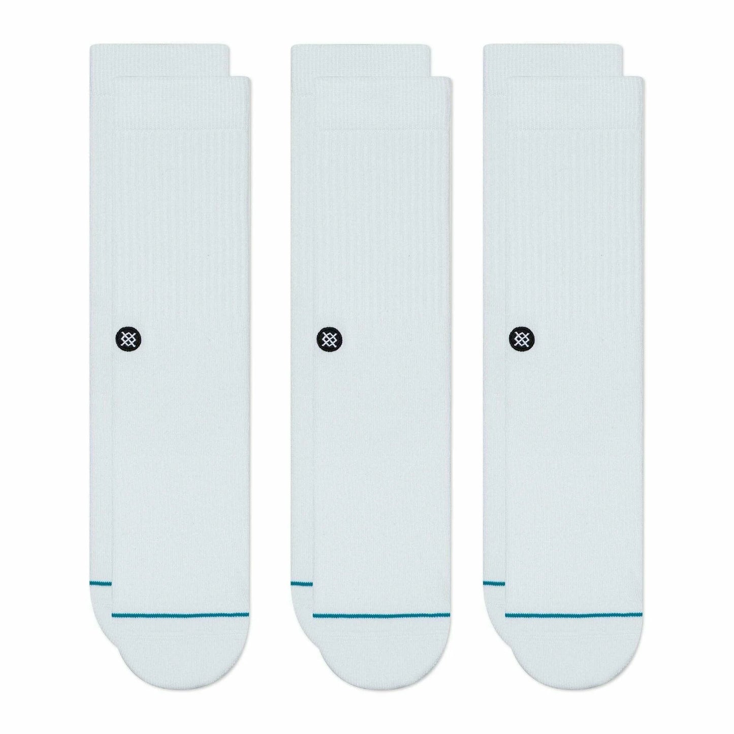 Stance Adult Crew Socks - Icon 3 Pack - White