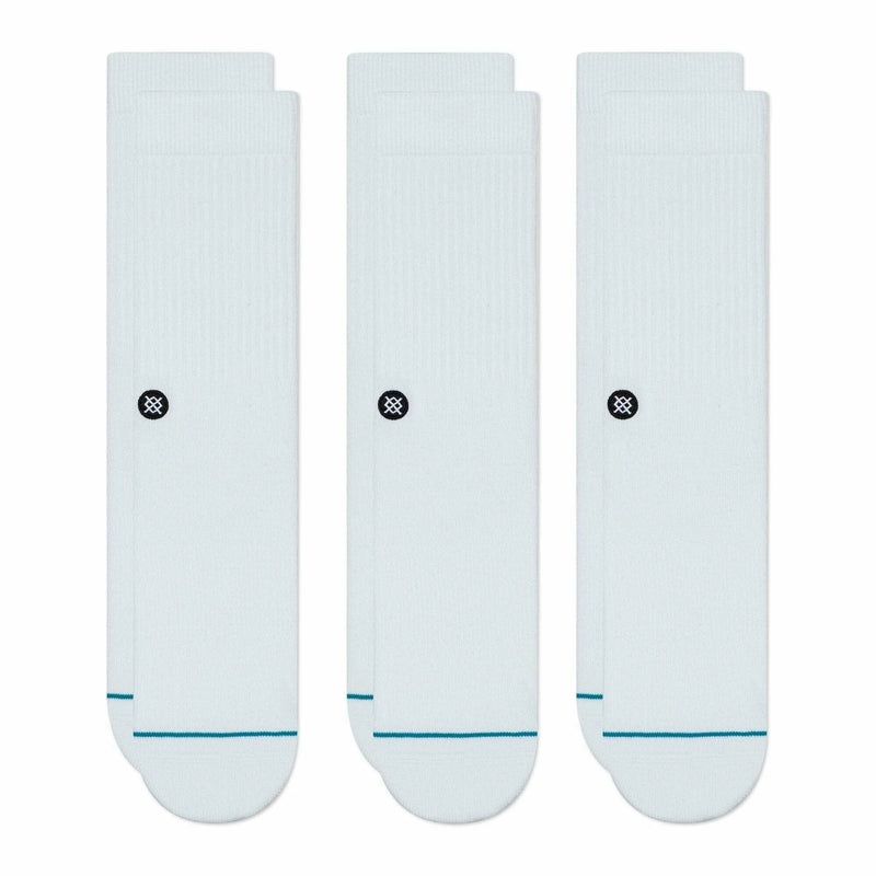 Stance Adult Crew Socks - Icon 3 Pack - White