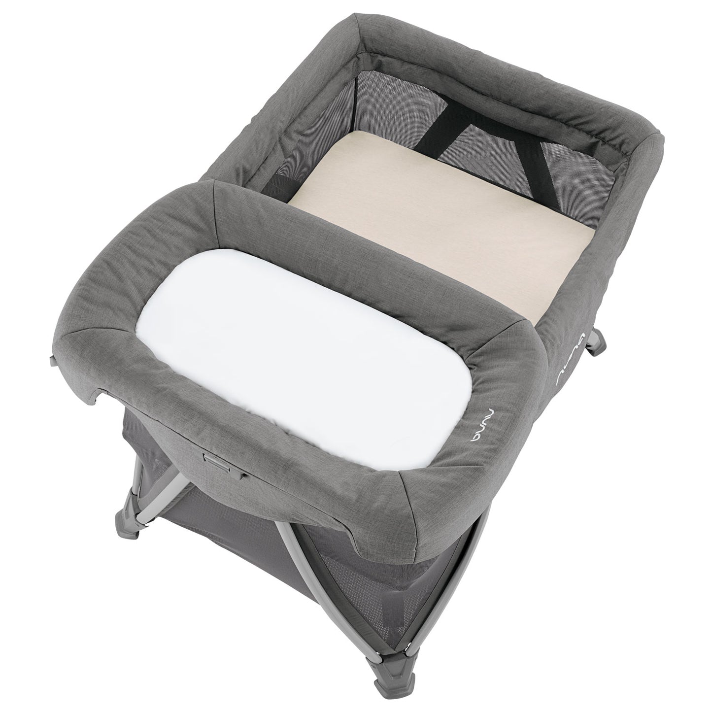 Nuna SENA Aire Play Yard with Zip-Off Bassinet and Changer - Granite