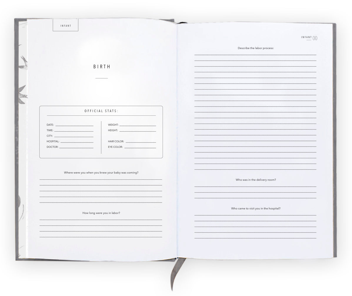 Promptly Journals Childhood History Journal - Womb to 18 Years