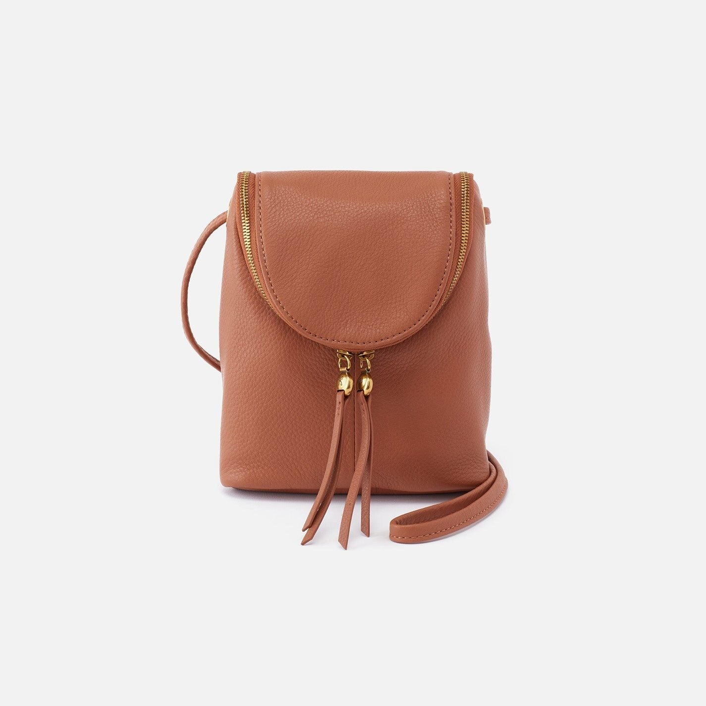 Hobo Bags Fern Crossbody Bag - Velvet Pebbled Hide - Cashew