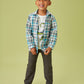 Tea Collection Plaid Button Up Shirt - Tsukiji Plaid 