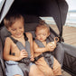 Kids in Veer Cruiser with Veer Cruiser XL Retractable Canopy - Heather Gray