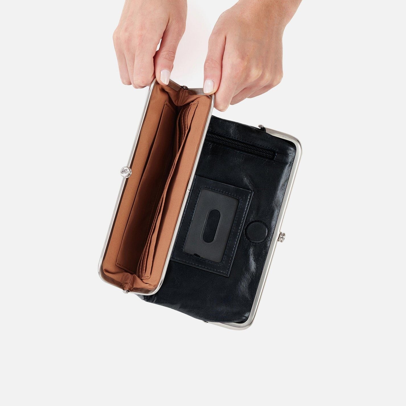 Hobo Bags Lauren Clutch Wallet - Velvet Hide - Black