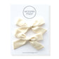 Modern Piggy Pigtail Set Hand-Tied Bow - Alligator Clip - Whisper