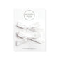 Modern Piggy Pigtail Set Hand-Tied Bow - Alligator Clip - True White