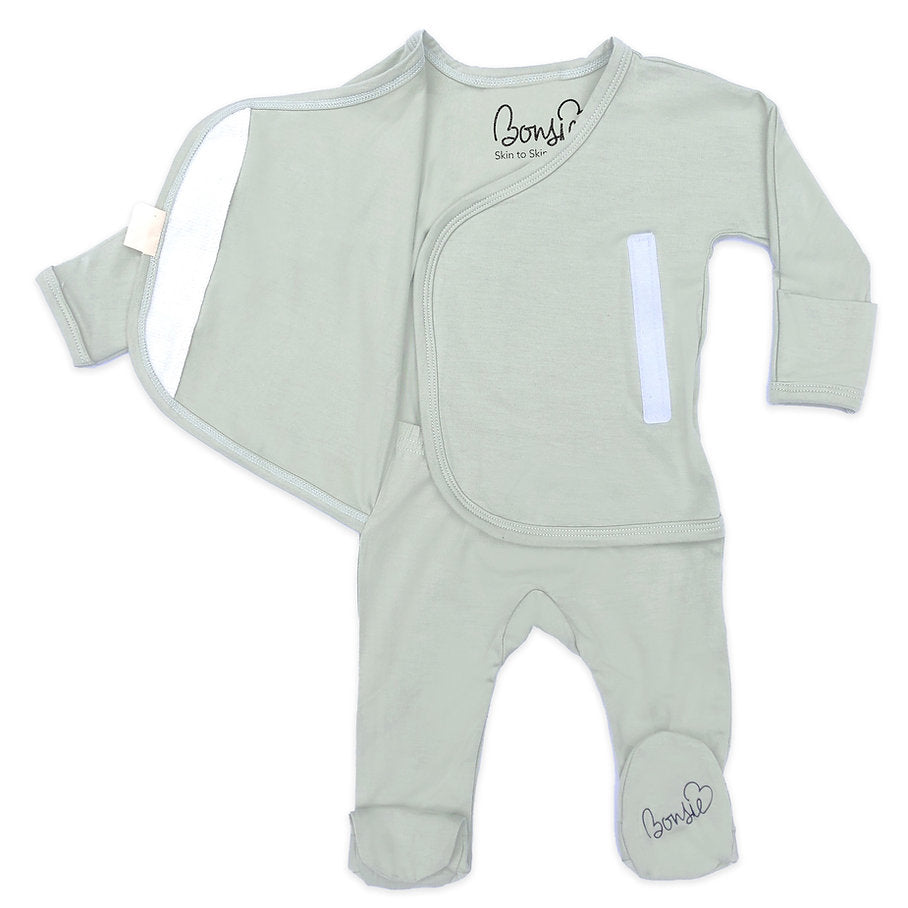 Bonsie Skin to Skin Babywear Footie - Avocado