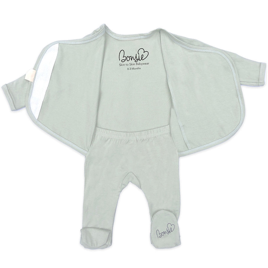 Bonsie Skin to Skin Babywear Footie - Avocado