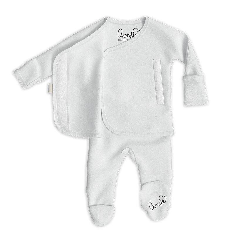 Bonsie Skin to Skin Babywear Footie - Milk 