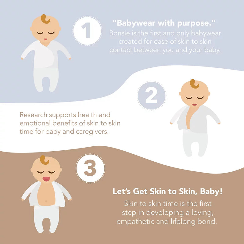 Bonsie Skin to Skin Babywear Footie - Milk 