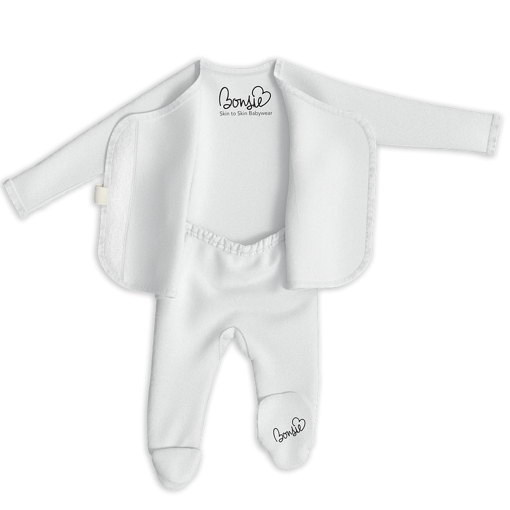 Bonsie Skin to Skin Babywear Footie - Milk 