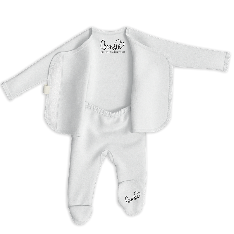 Bonsie Skin to Skin Babywear Footie - Milk 
