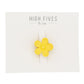 High Fives Flower Hair Claw Clips - 1.35" - Yellow