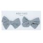 High Fives Swiss Dot Bow Clips - Piggy Set - Light Grey