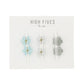 High Fives Mini Daisy Hair Claw Clips - Set of 6 - Pastel Cool Tones