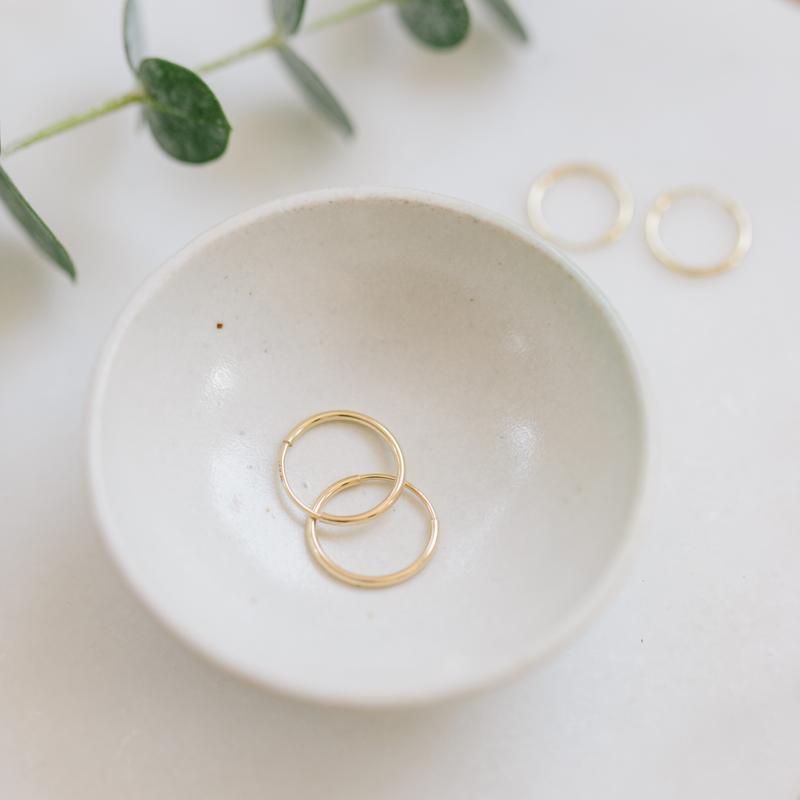 Made by Mary Gold Filled Live In Hoop Earrings