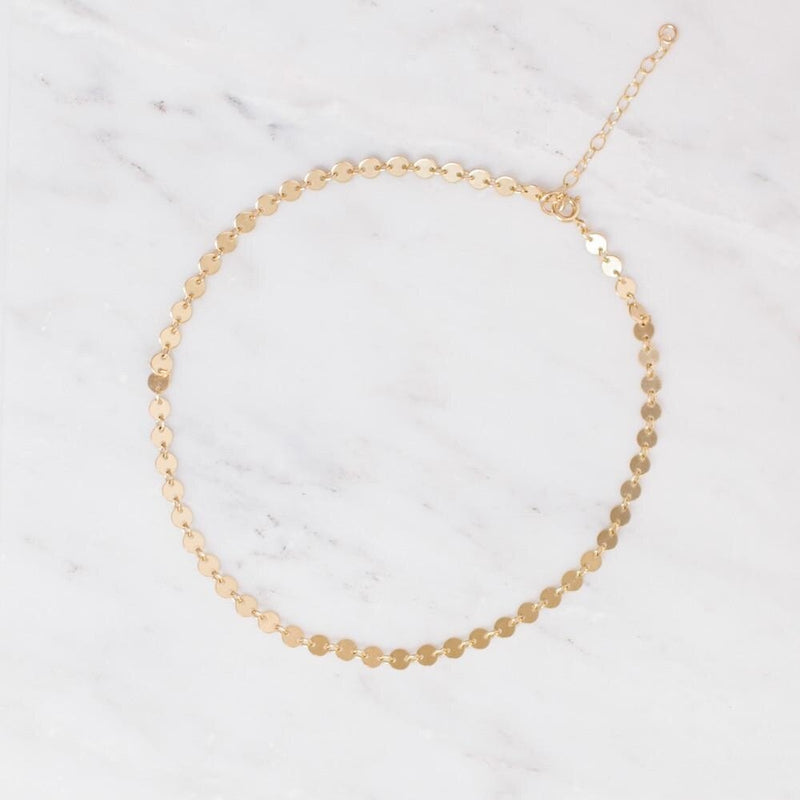 Made by Mary Gold Filled Poppy Choker Necklace