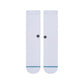 Stance Adult Crew Socks - Icon - White / Black Logo 